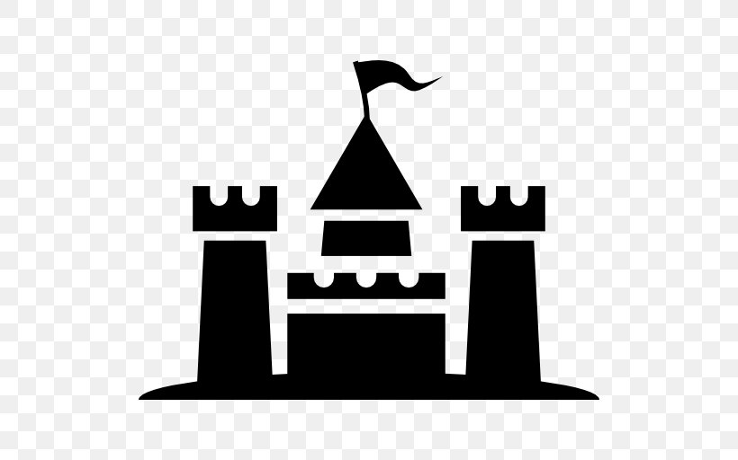 Logo Castle Sand Art And Play Graphic Design Stencil, PNG, 512x512px, Logo, Artwork, Black And White, Building, Castle Download Free