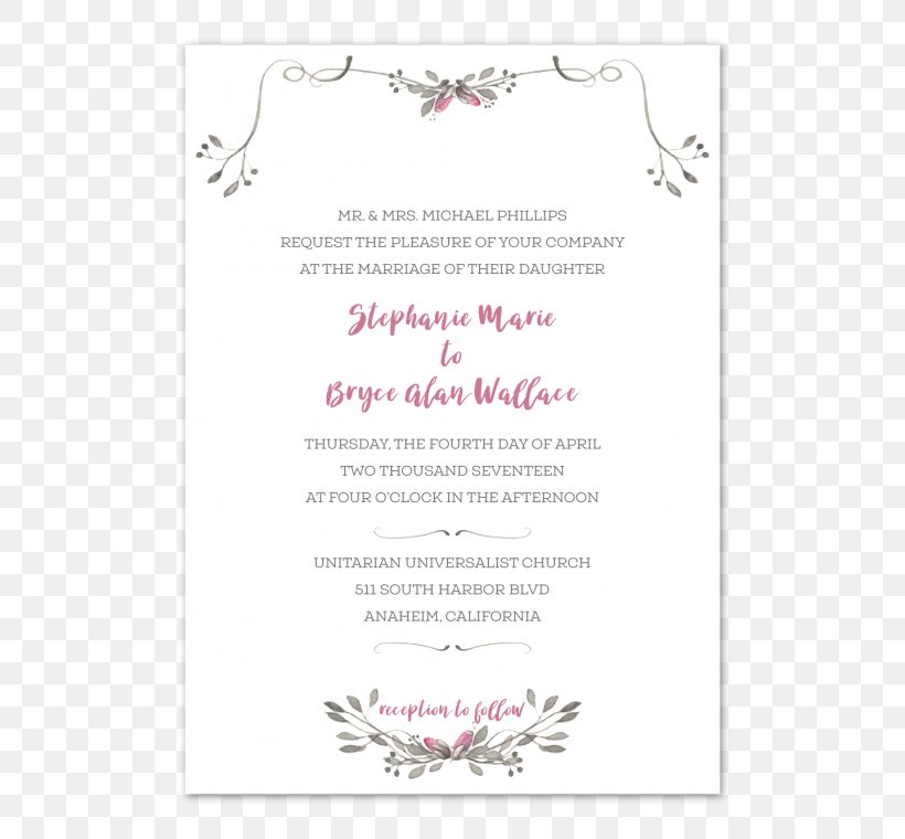 Wedding Invitation Pink M Convite Font, PNG, 570x760px, Wedding Invitation, Convite, Flower, Magenta, Petal Download Free