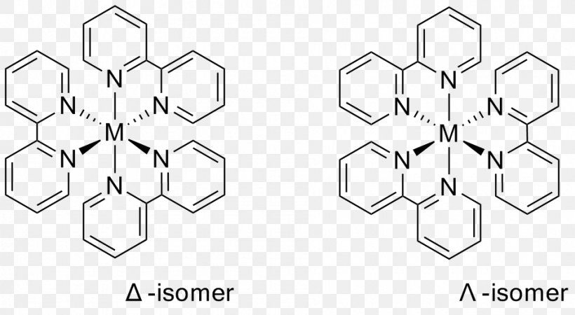 2,2'-Bipyridine Coordination Complex Tris(bipyridine)ruthenium(II) Chloride Ligand, PNG, 950x522px, Bipyridine, Black And White, Chemical Bond, Chemistry, Chirality Download Free