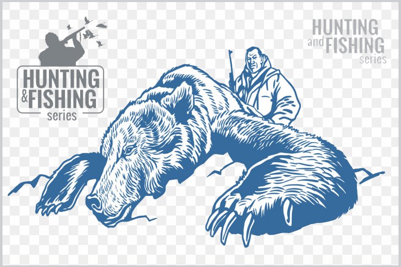Bear Wild Boar Hunting Illustration, PNG, 1000x665px, Watercolor, Cartoon, Flower, Frame, Heart Download Free