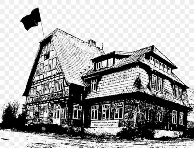 Wendland Meuchefitz Cottage Restaurant Rundling, PNG, 855x654px, Wendland, Black And White, Boarding House, Building, Cottage Download Free