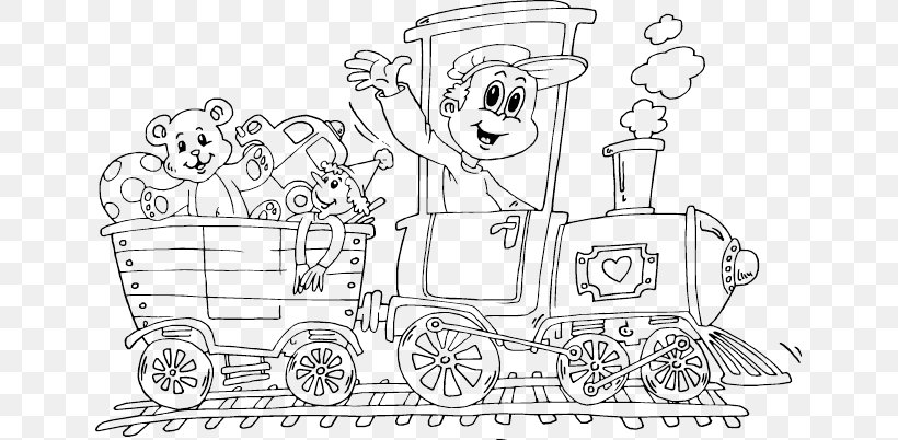 Toy Trains & Train Sets Toy Trains & Train Sets Coloring Book Rail Transport, PNG, 645x402px, Train, Adult, Area, Art, Artwork Download Free