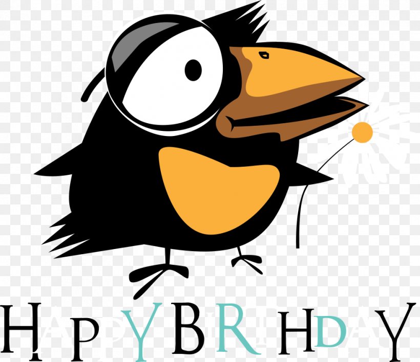 Bird Penguin Birthday Illustration, PNG, 982x849px, Bird, Artwork, Beak, Birthday, Cartoon Download Free