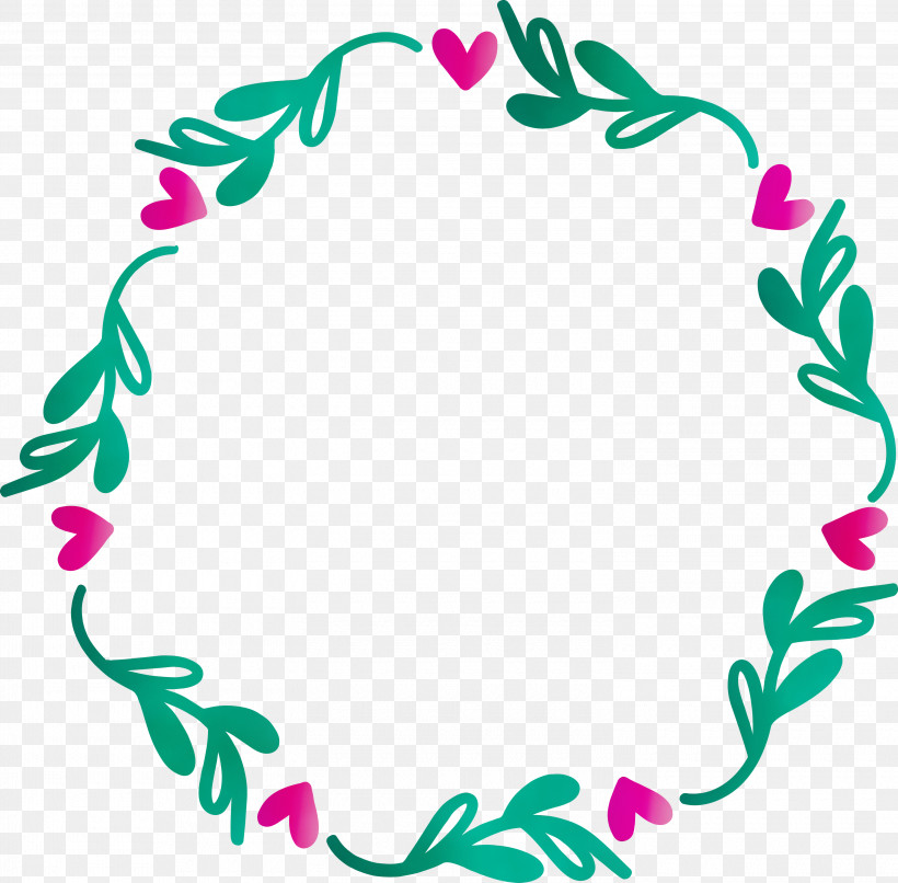 Pink Plant Circle, PNG, 3000x2950px, Flower Frame, Circle, Floral Frame, Paint, Pink Download Free