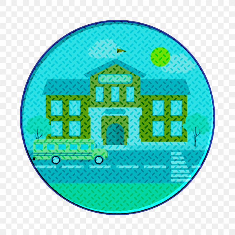School Icon Landscapes Icon, PNG, 1244x1244px, School Icon, Aqua, Circle, Green, Landscapes Icon Download Free