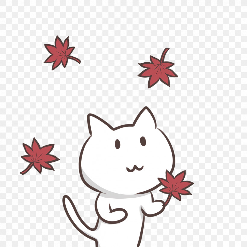 Cat Flower Cartoon Character Leaf, PNG, 1200x1200px, Autumn Cartoon, Cartoon, Cat, Character, Character Created By Download Free