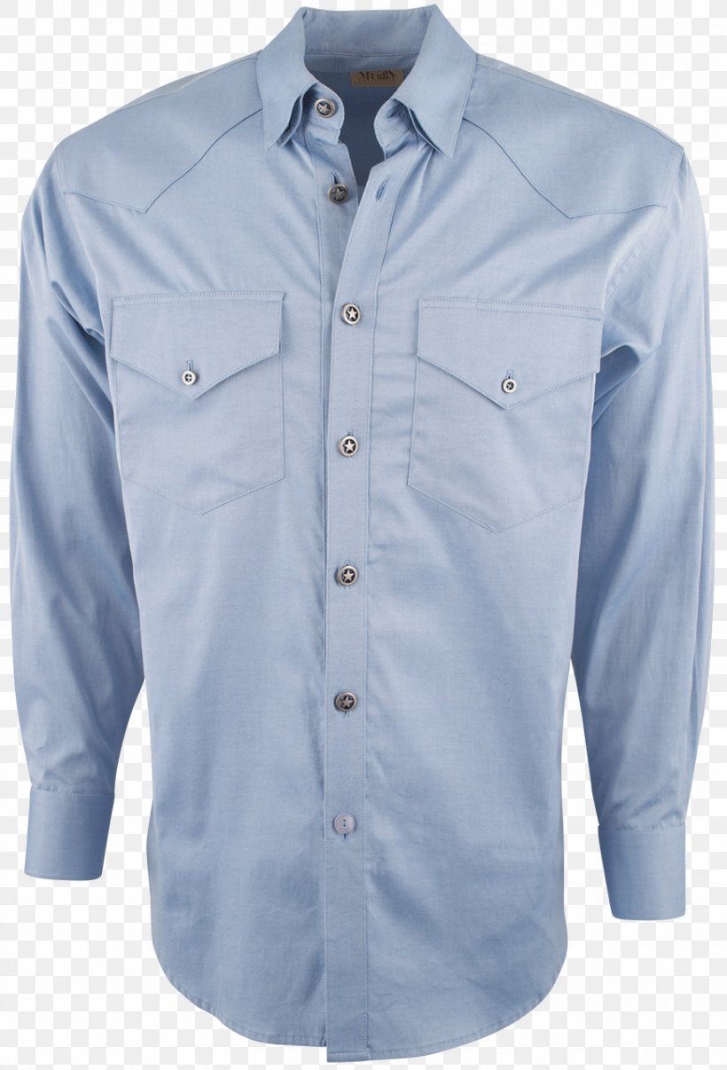 Long-sleeved T-shirt Dress Shirt Western Wear, PNG, 870x1280px, Tshirt, Blue, Button, Clothing, Collar Download Free