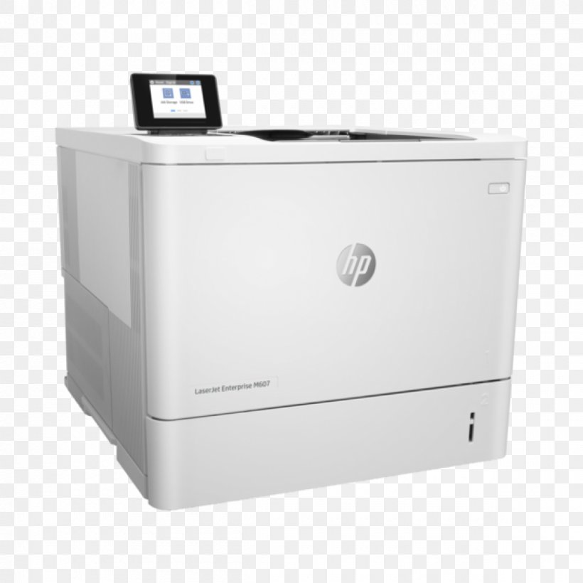 Hewlett-Packard HP LaserJet Enterprise M607n Printer Laser Printing, PNG, 1200x1200px, Hewlettpackard, Canon, Duplex Printing, Electronic Device, Hp Laserjet Download Free