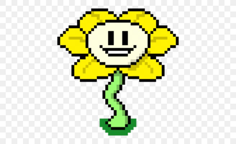 Undertale I Am Flowey Pixel Art, PNG, 500x500px, Undertale, Area, Art, Emoticon, Fan Art Download Free