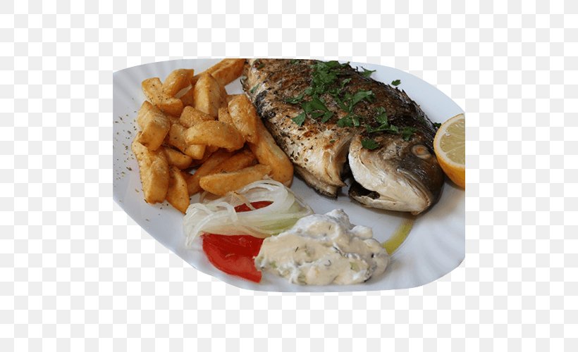 Greek Cuisine Zorbasland Full Breakfast Food Pescado Frito, PNG, 500x500px, Greek Cuisine, Dish, Dried And Salted Cod, Fish, Food Download Free