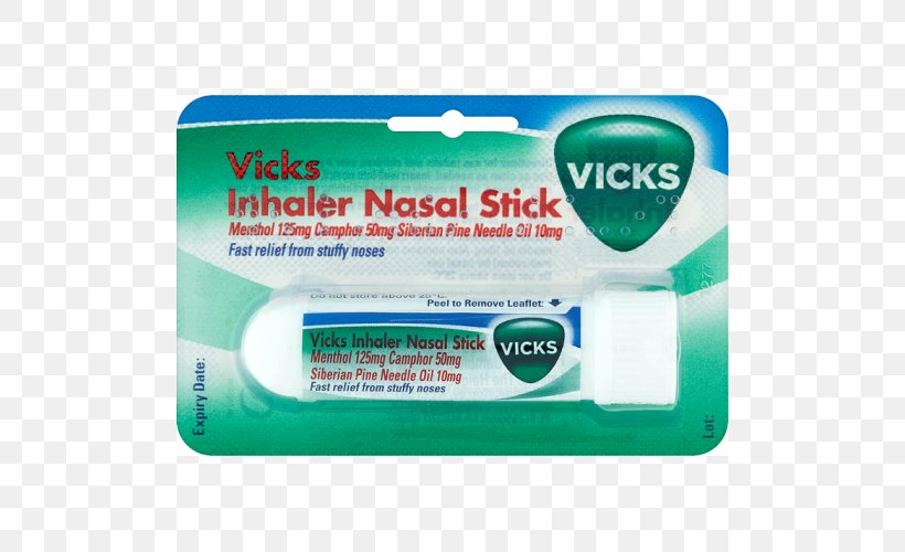Vicks Sinex Inhaler Nasal Congestion Nasal Spray, PNG, 500x500px, Vicks, Brand, Common Cold, Cough, Cough Medicine Download Free