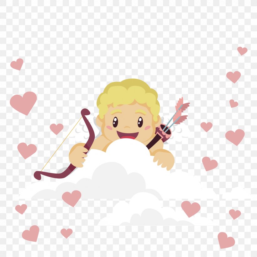 Cupid Love, PNG, 1200x1200px, Watercolor, Cartoon, Flower, Frame, Heart Download Free
