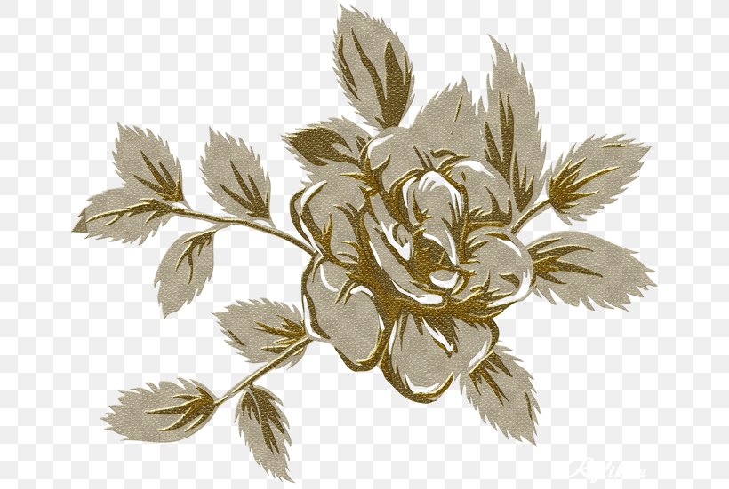 Gold Flower, PNG, 670x551px, Watercolor Painting, Branch, Floral Design, Flower, Flowering Plant Download Free