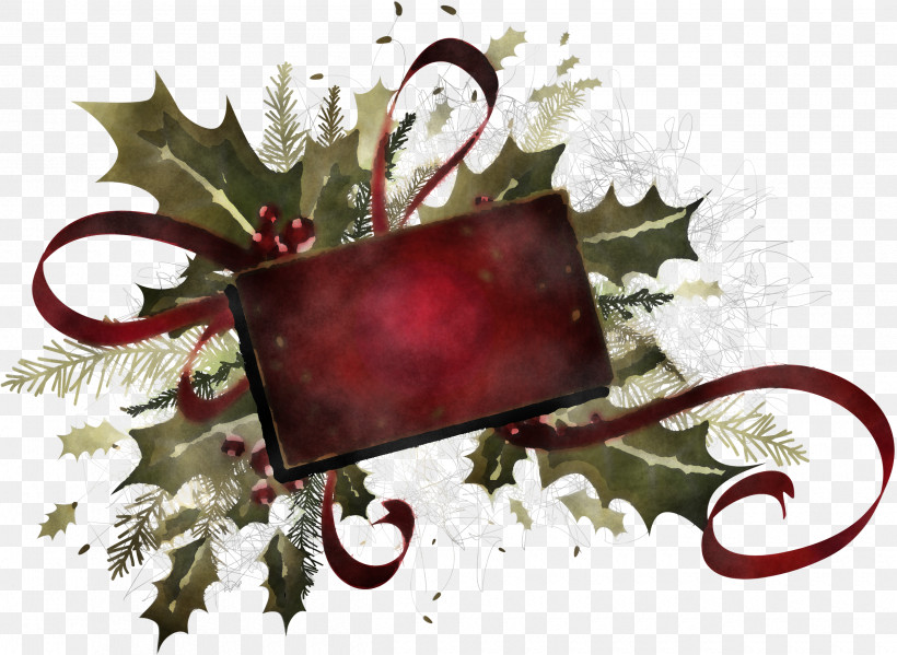 Picture Frame, PNG, 2500x1827px, Picture Frame, Christmas Eve, Floral Design, Holly, Plant Download Free