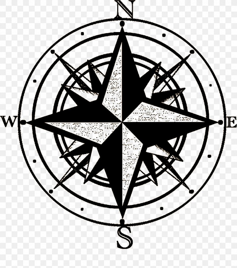 North Points Of The Compass Clip Art, PNG, 880x995px, North, Area, Black And White, Cardinal Direction, Cartography Download Free