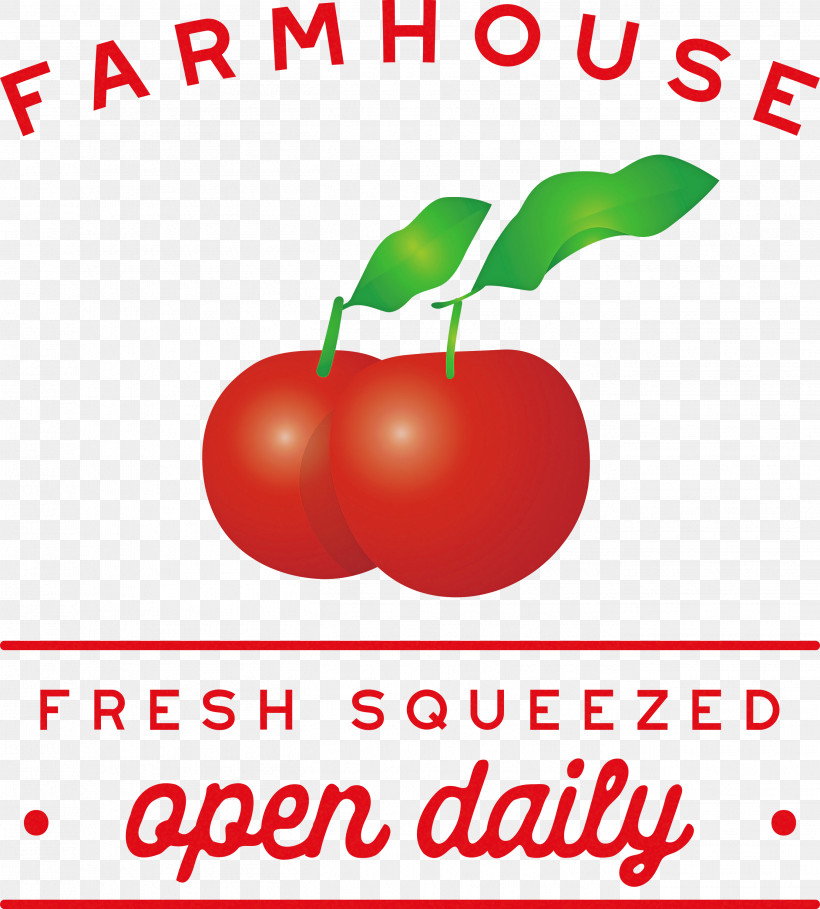 Farmhouse Fresh Squeezed Open Daily, PNG, 2704x2999px, Farmhouse, Apple, Barbados Cherry, Fresh Squeezed, Line Download Free