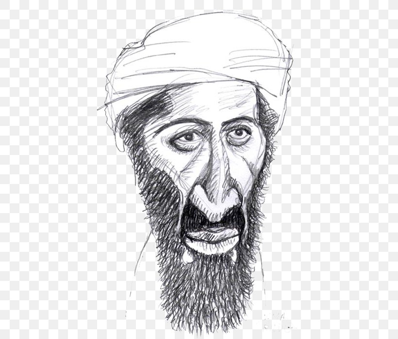 Death Of Osama Bin Laden Caricature Drawing Sketch, PNG, 640x700px, Death Of Osama Bin Laden, Art, Artwork, Beard, Blackandwhite Download Free