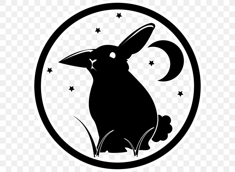 Domestic Rabbit Logo Hare Clip Art, PNG, 600x600px, Domestic Rabbit, Artwork, Black, Black And White, Dog Like Mammal Download Free