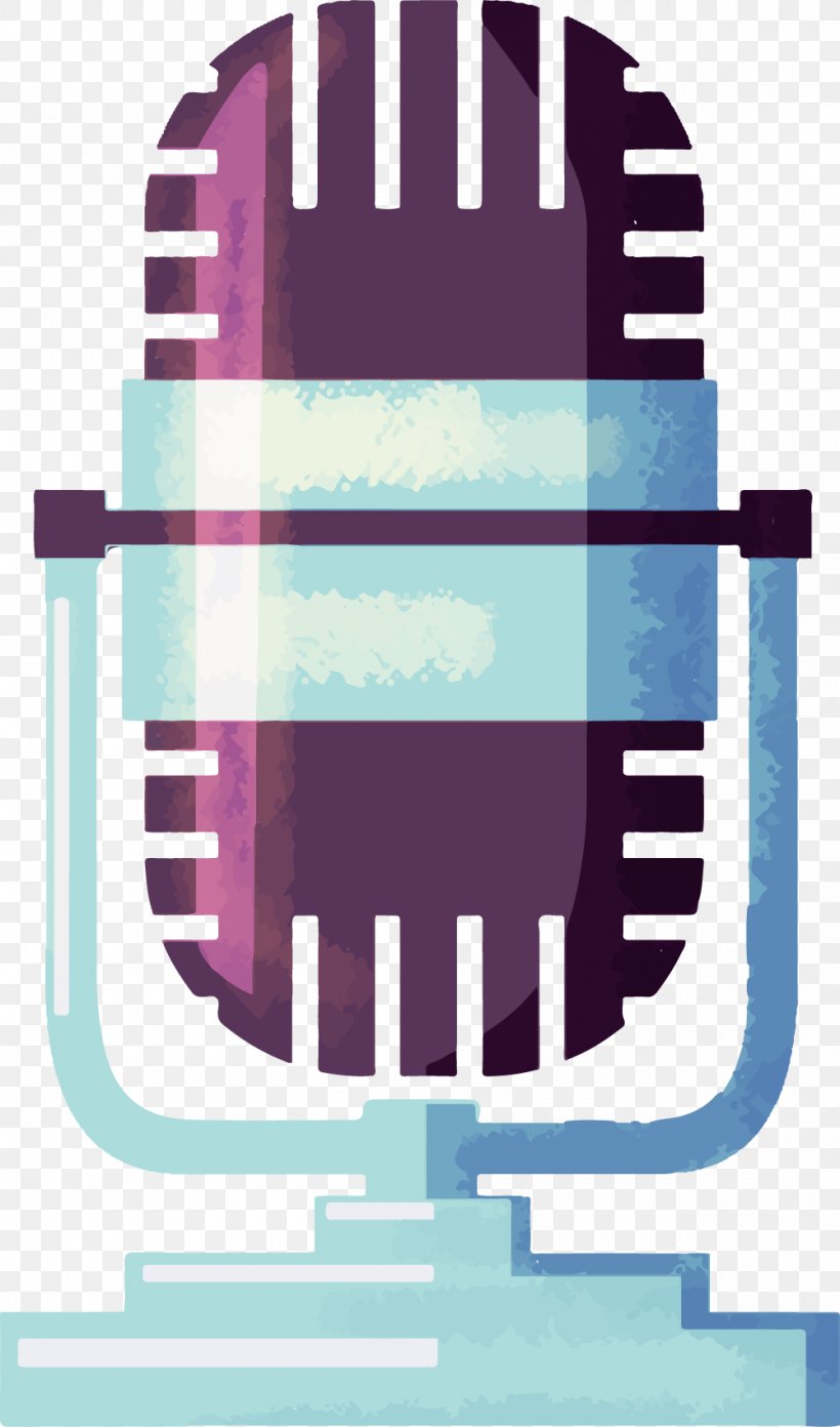 Microphone Radio, PNG, 1000x1698px, Microphone, Brand, Drawing, Logo, Purple Download Free