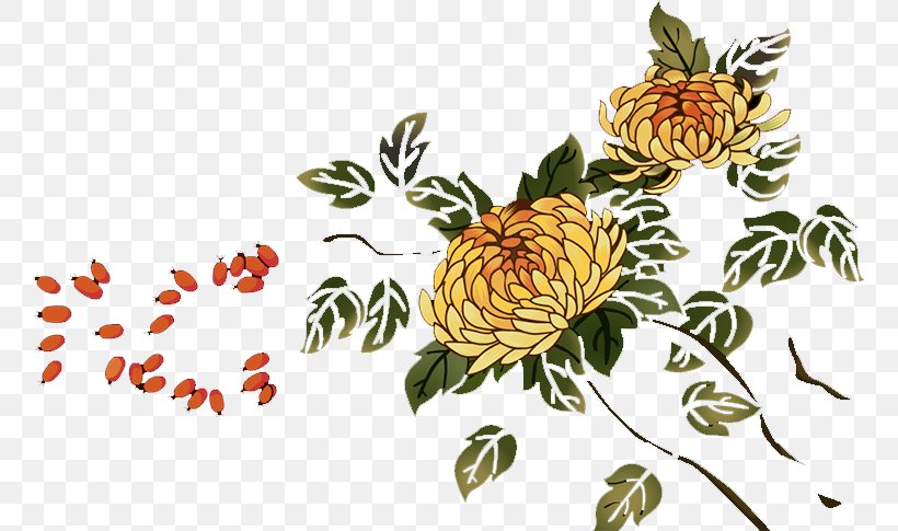 Floral Design Yellow Chrysanthemum Pattern, PNG, 759x485px, Floral Design, Chrysanthemum, Chrysanths, Family, Flora Download Free