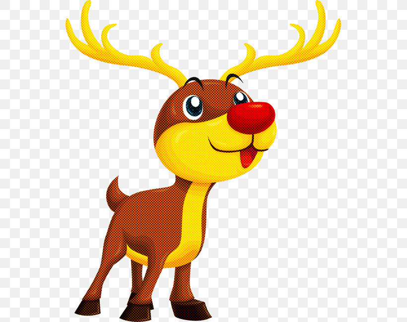 Reindeer, PNG, 555x649px, Cartoon, Animal Figure, Animation, Antler, Deer Download Free