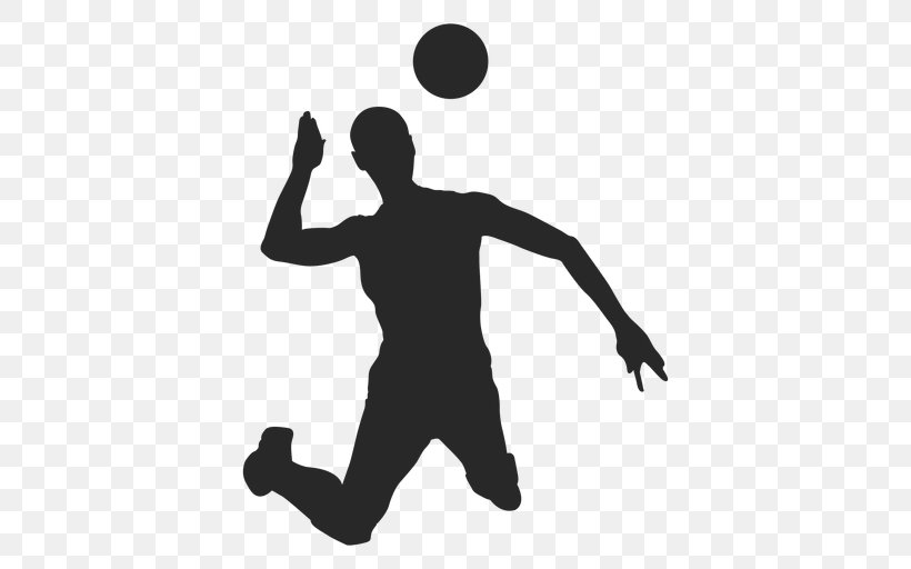 Volleyball Player Silhouette Throwing A Ball Basketball Player Playing Sports, PNG, 512x512px, Volleyball Player, Ball Game, Basketball Player, Football, Player Download Free