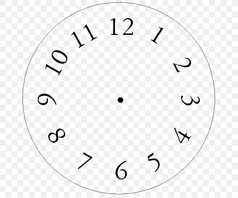 Clock Face Template Clip Art, PNG, 680x681px, Clock Face, Area, Black And White, Clock, Dial Download Free