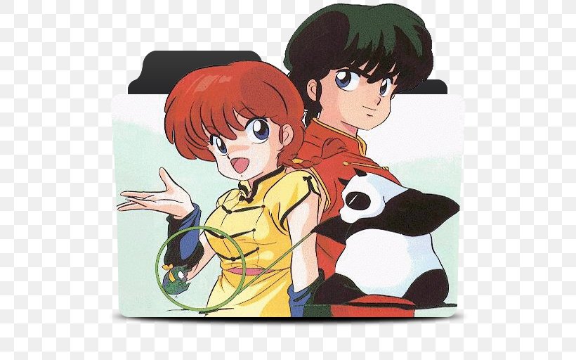 Ranma Saotome Genma Saotome Giant Panda Akane Tendo Ranma ½: Hard Battle, PNG, 512x512px, Watercolor, Cartoon, Flower, Frame, Heart Download Free