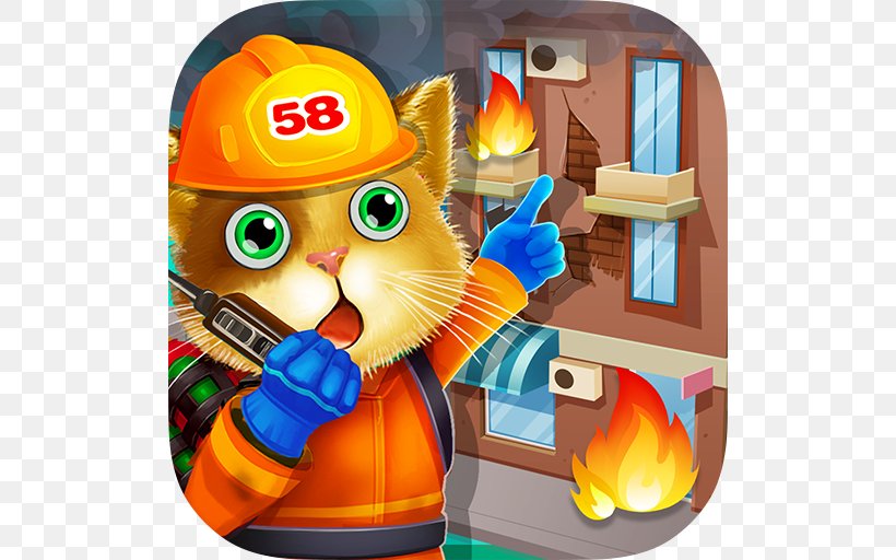 Fireman Tom Cat, PNG, 512x512px, Firefighter, Android, Fire, Fire Engine, Firefighting Download Free