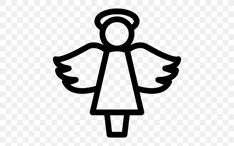 Christmas Angel, PNG, 512x512px, Christmas, Angel, Area, Black And White, Christmas Decoration Download Free