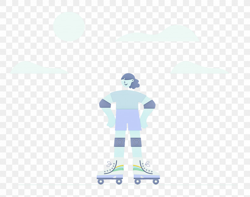 Roller Skating Sports Outdoor, PNG, 2500x1970px, Roller Skating, Cartoon, Computer, Geometry, Line Download Free