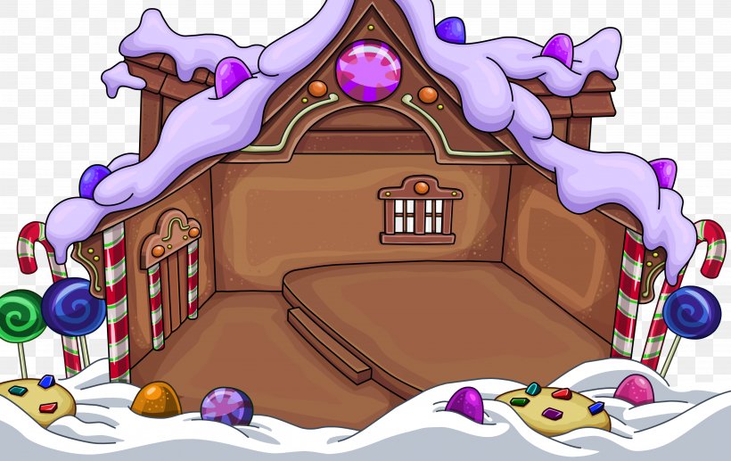 Club Penguin Igloo Gingerbread House, PNG, 3800x2400px, Club Penguin, Christmas, Christmas Decoration, Christmas Tree, Food Download Free