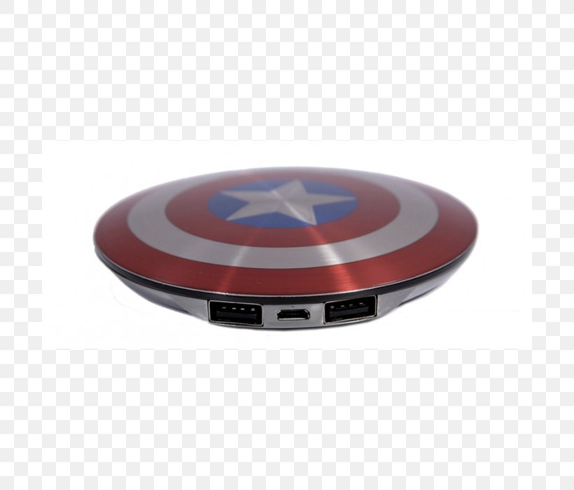 Captain America's Shield Battery Charger Avengers Superhero, PNG, 700x700px, Captain America, Action Toy Figures, Akupank, Avengers, Battery Charger Download Free