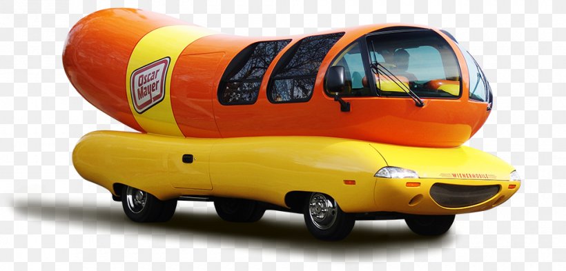 Hot Dog Wienermobile Oscar Mayer Bacon, PNG, 980x470px, Hot Dog, Advertising, Automotive Design, Bacon, Bologna Sausage Download Free