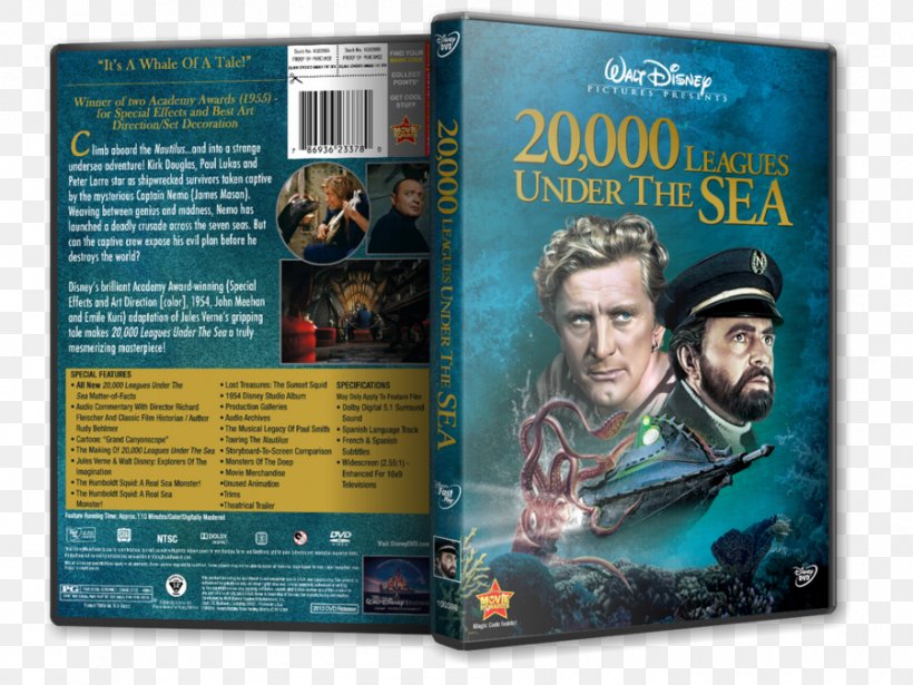 20,000 Leagues Under The Sea DVD STXE6FIN GR EUR, PNG, 900x676px, Dvd, Book, Film, Stxe6fin Gr Eur Download Free