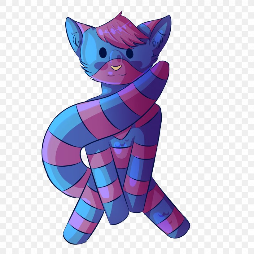 Cat Purple Cobalt Blue Horse Violet, PNG, 2000x2000px, Cat, Blue, Cartoon, Character, Cobalt Download Free