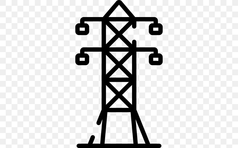 Electrical Tower, PNG, 512x512px, Electricity, Area, Black And White, Furniture, Industry Download Free