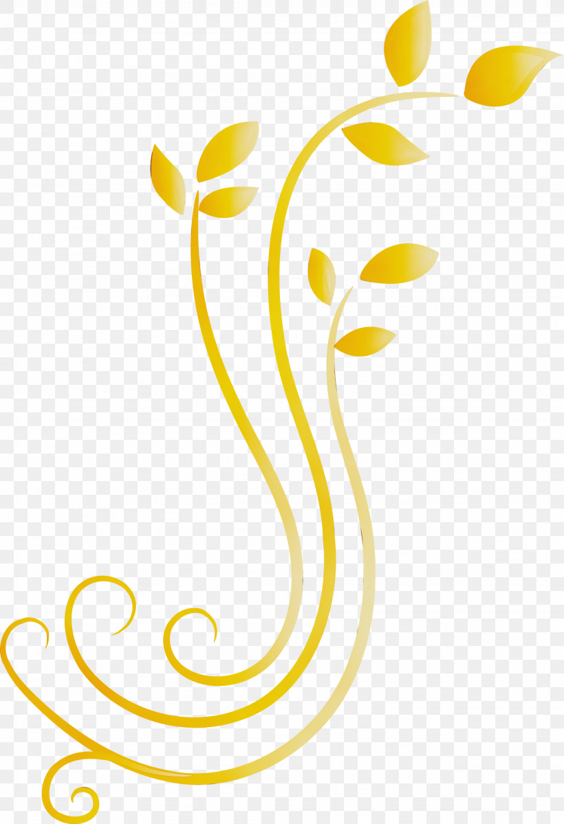 Yellow Line Font, PNG, 2051x3000px, Flower Frame, Decoration Frame, Floral Frame, Line, Paint Download Free