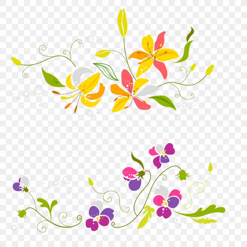 Flower Euclidean Vector, PNG, 1000x1000px, Flower, Area, Branch, Computer Graphics, Flora Download Free