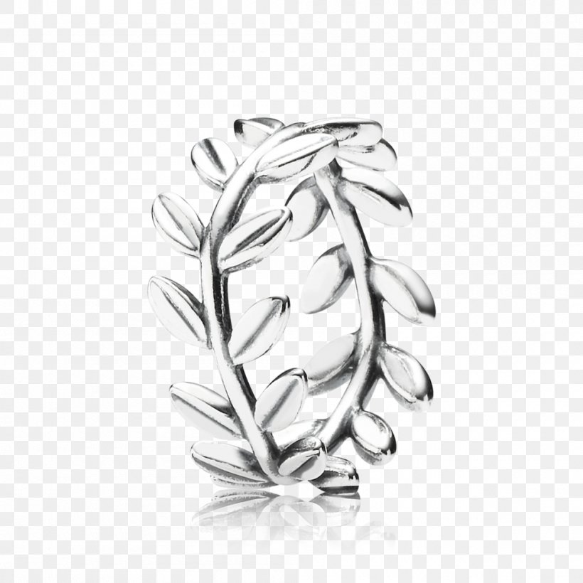 Pandora Ring Laurel Wreath Jewellery Discounts And Allowances, PNG, 1000x1000px, Pandora, Black And White, Body Jewelry, Charm Bracelet, Christmas Download Free