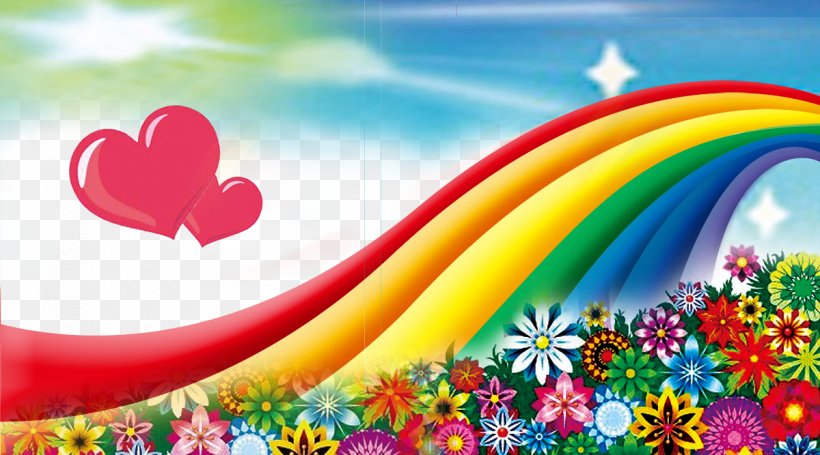 Rainbow Computer File, PNG, 1200x667px, Rainbow, Flower, Fundal, Heart, Information Download Free