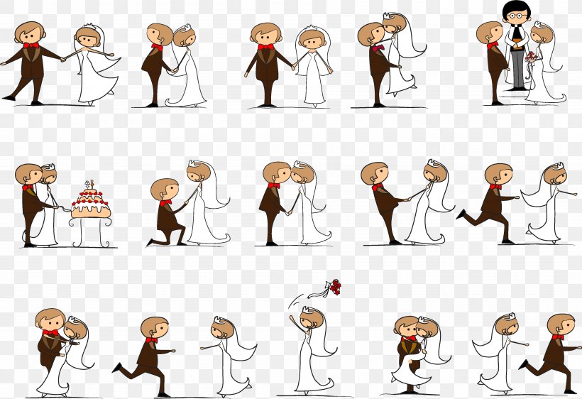 Wedding Invitation Cartoon Clip Art, PNG, 3585x2461px, Watercolor, Cartoon, Flower, Frame, Heart Download Free