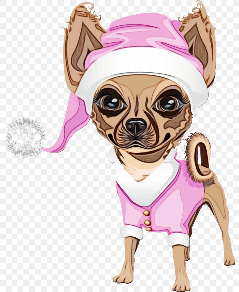 Dog Pug Pink Cartoon Snout, PNG, 795x1000px, Watercolor, Cartoon, Dog, Paint, Pink Download Free