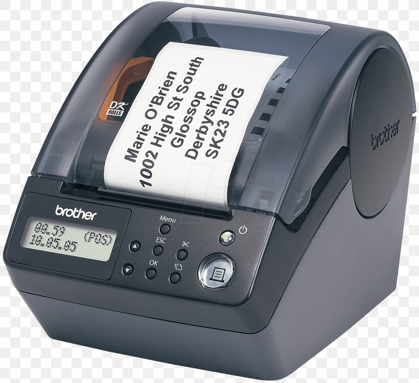 Label Printer Brother QL-650 Brother Industries, PNG, 1560x1426px, Printer, Barcode, Brother, Brother Industries, Brother Ql700 Download Free