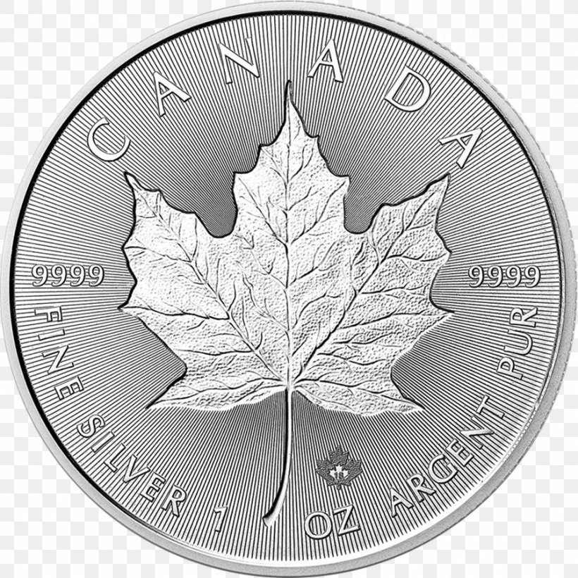 Canadian Silver Maple Leaf Canadian Gold Maple Leaf Canadian Maple Leaf Bullion Coin, PNG, 900x900px, Canadian Silver Maple Leaf, Black And White, Bullion, Bullion Coin, Canadian Gold Maple Leaf Download Free