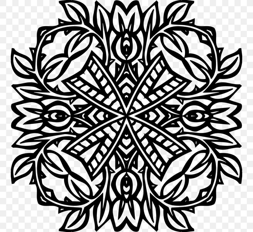 Flower Line Art, PNG, 750x750px, Floral Design, Blackandwhite, Celtic Knot, Coloring Book, Floral Ornament Download Free