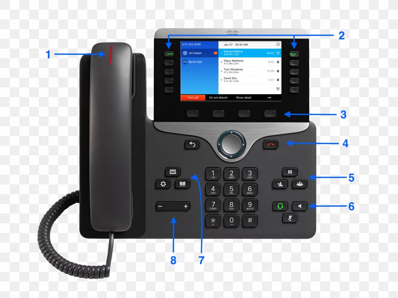 VoIP Phone Cisco 8851 Cisco 8841 Voice Over IP Telephone, PNG, 3203x2400px, Voip Phone, Call Control, Cisco, Cisco 8841, Cisco 8851 Download Free