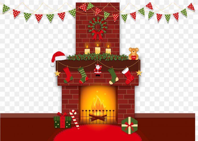 Christmas Santa Claus Chimney Fireplace, PNG, 4638x3308px, Christmas, Chimney, Christmas Decoration, Christmas Ornament, Christmas Tree Download Free