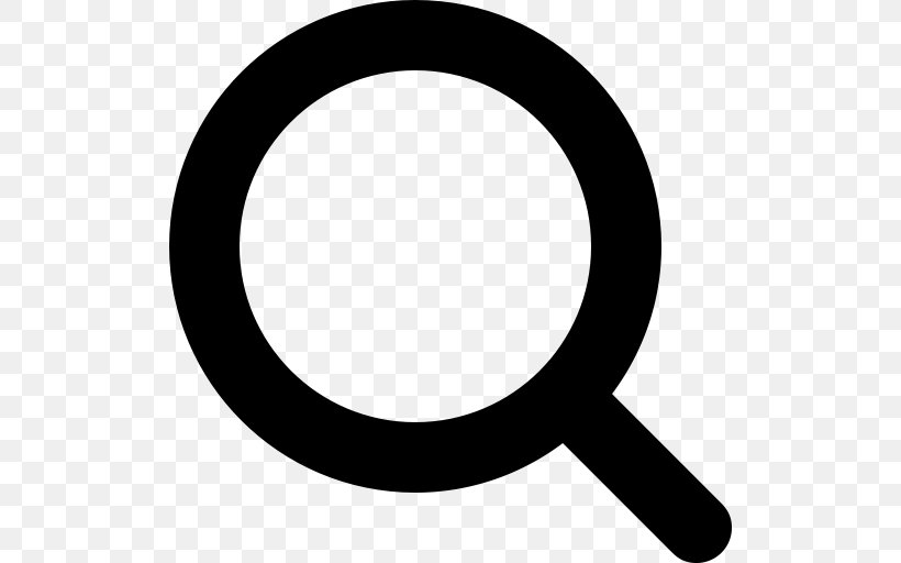 Magnifying Glass Symbol, PNG, 512x512px, Magnifying Glass, Black And White, Glass, Magnifier, Menu Download Free