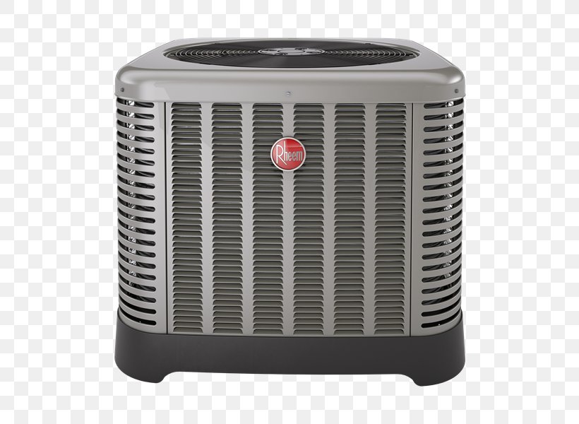 Heat Pump Seasonal Energy Efficiency Ratio Rheem Air Conditioning, PNG, 600x600px, Heat Pump, Air Conditioning, Condenser, Heat, Heating System Download Free